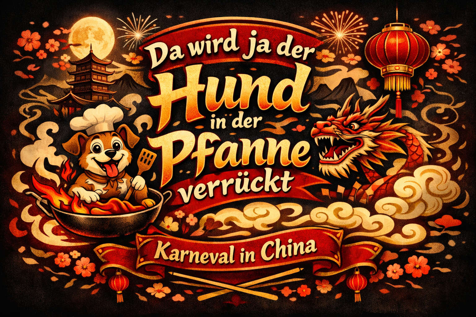 Motto 2026: Da wird ja der Hund in der Pfanne verrückt - Karneval in China